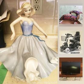 MaxSold Auction: This online auction features camping gear, original art, Samsung TV, Royal Doulton figures, hummels, cat decor, Indigenous wood carvings, silver jewelry, Armadillo decor, power scooter, Stanley furniture and much more!