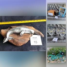 MaxSold Auction: This online auction features SAD light, golf clubs, jewelry, pewter sculpture, vintage jewelry, swiss Bucherer watch, miniature pottery set, Swarovski crystal figurines, horsehair pottery, NIB diffuser, rock tumbling kit, vintage Ruby red glassware and much more!
