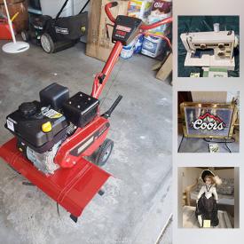 MaxSold Auction: This online auction features beer signs, Rototiller, antique heater, NIB pizza oven, golf clubs, power tools, new DVDs, porcelain dolls, NEW animated animals, antique tea cups, Thomas Kinkade clocks, antique Limoge box and much more!