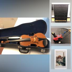 MaxSold Auction: This online auction features toro snowblower, antique pine chest, weber BBQ, backpack blower, gas trimmers, punching bag, weights, vintage aquatint etching, crystal perfume bottle and much more!