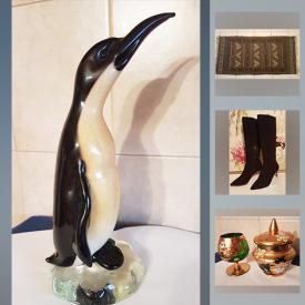 MaxSold Auction: This online auction features Gisele Comtois-Osgood paintings, vintage Murano Penguin, Zvelle fashion shoes, vintage Parker fountain pen, glass sculptures, fine China sculptures, Canadian Geese decoy, Wedgewood plates, modern art etching, vintage Goebel hummel, stamps, vintage maps, Nintendo Wii and much more!