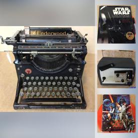 MaxSold Auction: This online auction features antique underwood typewriter, antique book, cast iron Mechanical Bank, vintage comic books, star wars collectibles, vintage toys, Bank Notes, antique advertising items, NIB Barbie, Hockey sports cards, vintage corgi diecasts, PEZ dispensers and much more!