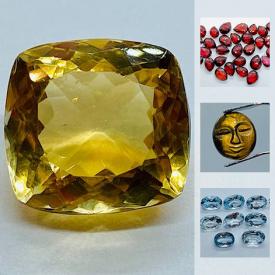MaxSold Auction: This online auction features gemstones such as citrines, hand carved moon faced gemstones, tourmaline, opals, ammolite, sapphires, amethysts, ruby, garnets, gemstone jewelry and much more!