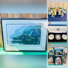 MaxSold Auction: This online auction features Nintendo Wii & games, telescope, microscope, Pottery candlesticks, framed wall art, cranberry glass, vintage toys, vintage teacups, DVDs, stamps, coins, banknotes, camping equipment and much more!