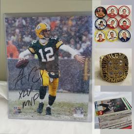 MaxSold Auction: This online auction features Hockey memorabilia, sports cards, Nascar memorabilia, football memorabilia, sports magazines, pog's, golf-themed plate, pokemon cards and much more!