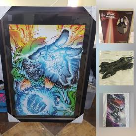 MaxSold Auction: This online auction features signed posters, comics, memorabilia, action figures, coins, pokemon cards, Star Wars themed ring, records, walker, shop vac, poll filter systems, pressure washer, toys, hunting items, small fridge, hats and much more!