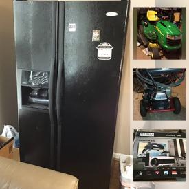 MaxSold Auction: This online auction features small kitchen appliances, refrigerator, Sansui TV, pressure washer, lawn tractor, washer & dryer, area rugs, camping gear, stereo equipment, face masks and much more!