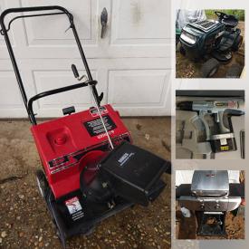 MaxSold Auction: This online auction features riding lawn mowers including Craftsman and Bolens, xerox scanner, Snowblowers including Noma, push mowers, chainsaws including Homelite and MAC, floor buffers including Thoromatic, artwork, handheld electronic tools including Craftsman, printers including Xerox, several laptops including HP and Sony and much more!