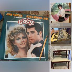 MaxSold Auction: This online auction features Elvis collectibles, movie posters, albums, collectible spoons, collector plates, wooden sandpipers, accordion, elephant collections and  much more!