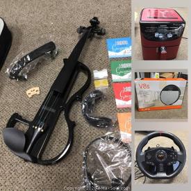 MaxSold Auction: This online auction features new in open boxes such as security system, air purifiers, electric violin, robot vacuum, air fryer, electric spray gun, Mini-fridge, hand sanitizer, printer ink cartridges, drone, LED ceiling lights, electric scooters, 3D printers, Water Filtration system and much more!