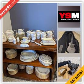 MaxSold Auction: This online auction features teacups, art glass, Ezekiel Budeli print, toddler learning toys, autographed baseballs, sports memorabilia, electric guitars, violin, men's snowboard, wedding dresses and much more!