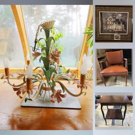 MaxSold Auction: This online auction features pine and oak furniture including dresser, twin beds, chairs, and small tables, lighting such as chandeliers and a Moroccan lamp, artwork, prints and much more!