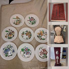 MaxSold Auction: This online auction features 3D carved wood Resin art, antique slipper chair, LCD TV, small kitchen appliances, hand-carved loon, exercise equipment, wet suits, vintage electronic project kits, sports equipment, aquarium supplies, art pottery, vintage books, PC games and much more!