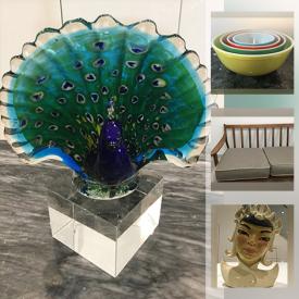 MaxSold Auction: This online auction features decor, vases, solid brass bell, MCM furniture such as a teak bookcase, Teak Dane bridge armchair, library chair, MCM stool, MCM teak bowls, MCM danish bowl, MCM glass dish, vintage Pyrex bowls, MCM swan dish, Czech cut glass and much more!