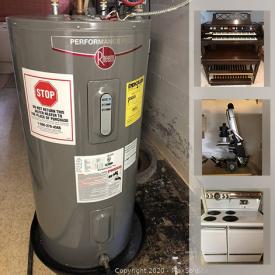 MaxSold Auction: This online auction features fiberglass greenhouse, Rheem water heater, Wurlitzer organ, antique stoves, vintage board games, MCM light, photography equipment, rugs and much more!