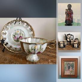 MaxSold Auction: This online auction features vintage opal lustreware, coffee pot, crystal, cookie jar and other decor, art, vases, vintage tumblers, posters, ski poles, vintage Melitta earthenware and much more!
