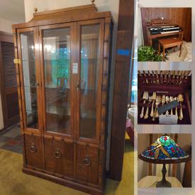 MaxSold Auction: This online auction features a vintage electric organ, Waterford crystal, vintage turntable and vinyl, MCM furniture, kitchenware including Corningware, Kitchen-Aid, china, flatware, silverplate, holiday decor and dishware, a game table, tools, outdoor items and much more!