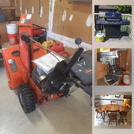 MaxSold Auction: This online auction features tools, hand tools, snowblower, patio set, bbq grill, folding table and chairs, seasonal decor, gas lawnmower, table saw, pressure washer, vintage office chair, filing cabinet, office chair, cups, mariners heads and much more!