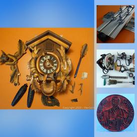 MaxSold Auction: This online auction features antique Pharmacy bottles, art buttons, vintage Militaria, vintage books, steel die, steel hobs, vintage games, fishing gear, power tools, vintage matchbook covers, metronome and much more!