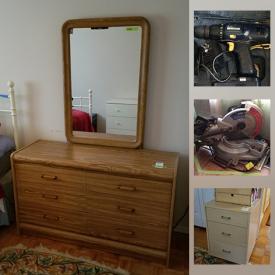 MaxSold Auction: This online auction features wood furniture including tables, chairs, cabinets, kitchenware, glassware, power drills and much more!