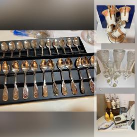 MaxSold Auction: This online auction features new items such as Murano glass, Wellington Castle decorative set, Royal Oakleaf Motif clay set, wedding collectibles, crystal trinket box, crystal gifts, rose frames, coffee set, Olive sergers, fairy bells and much more!