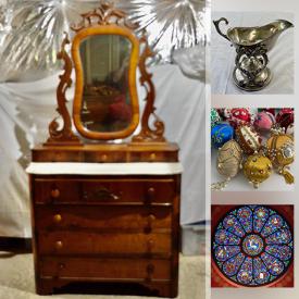 MaxSold Auction: This online auction features Royal Doulton, Cloisonne, Wedgwood, Kosta Boda, vintage furniture and decor, prints, original watercolors, a 1950s zenith radio, antique phone, ceramic, pottery, crystal, jewelry and much more!