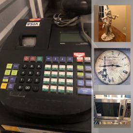 MaxSold Auction: This online auction features Cooltech prep refrigerator, freezer, metal prep tables, Fancy wall clock, food slicer, microwave, cash registers, porcelain ornaments and much more!