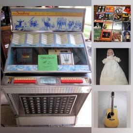 MaxSold Auction: This online auction features slot machine, Seeburg jukeboxes, Sony TV, vintage fisher scientific apothecary scale, Royal Doulton figurines, teacups, vintage national cash register, acoustic guitars, art deco boudoir lamp, antique gingerbread clock and much more!