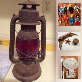MaxSold Auction: This online auction features collectibles such as Star Wars, Ninja Turtles, toys, Playmobile, vintage toys, books, Sesame Street, Pez, airplane cards, vintage wine bottle, fur collectible, action figures, antique glass lantern, lawn chairs and much more!