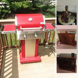 MaxSold Auction: This online auction features furniture, grandfather clock, signed art, turntable, gas grill and much more!