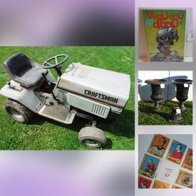 MaxSold Auction: This online auction features bikes, vintage toys, coca-cola memorabilia, comics, bottle opener collection, vintage tins, sports cards, vintage Batman collectibles, action figures, LPs, yard tools, lawn tractor, lawnmower and much more!