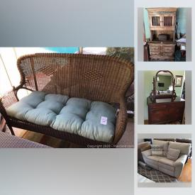 MaxSold Auction: This online auction features patio and gardening equipment, planters, a 33" Samsung TV, a 46" Samsung 3D TV, vinyl records, wall art, Indonesian hand-carved wood triptych art and much more!