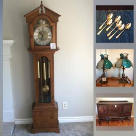 MaxSold Auction: This online auction features an antique oak cupboard, vintage dishes, cedar chest, grandmother clock, vintage toys, an Epiphone guitar, fire pit, Limoges vase, teacups, vintage brooches and much more!