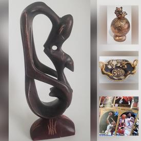 MaxSold Auction: This online auction features comics, playing cards, board games, movie poster, kids toys, collectible figurines, vintage dutch clogs, art pottery, hand-carved wooden pipes, decorative plates, vintage marionette, binoculars, vintage pewter, pet supplies and much more!