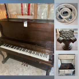 MaxSold Auction: This online auction features Mosaic wall art, Mosaic lamp, mirrors, antique stove, NIB projector screen, desk computer, deep freezer and much more!