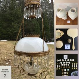 MaxSold Auction: This online auction features French Ivory vanity set, knobs & handles, linens, dell monitor, winter boots, rug, vintage metal bed frame and much more!