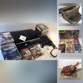 MaxSold Auction: This online auction features Independent comics, Marvel comics, DC comics, vinyl records, harmonicas, electronics, art, furniture, hand tools, power tools, power paint sprayer, lawnmower and much more.