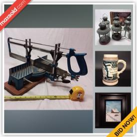 MaxSold Auction: This online auction features sap buckets, Eavestrough brackets, antique drawer pulls, digital camera, small kitchen appliances, heater, Ila Jordan paintings, sports equipment, pet supplies, local heritage books and much more!