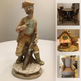 MaxSold Auction: This online auction features porcelain figurines, vintage Hobo clown doll, farmhouse style table, Shana dig sofa, crystal bowl, Sleigh bed frame, cast iron figurines, Pendelfin statue, Kirby vacuum and much more!