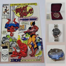 MaxSold Auction: This online auction features records, action figures, jewelry, coins, hockey cards, basketball cards, brooches, comics, LPs, magazines, comic books and much more!