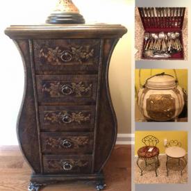 MaxSold Auction: This online auction features furniture, artwork, frames, Mikasa, lamps, rugs, decor, dishware and kitchenware, Armoire, art prints, planter and faux plant, soffits, gold and silverplated cutlery, frames and much more!