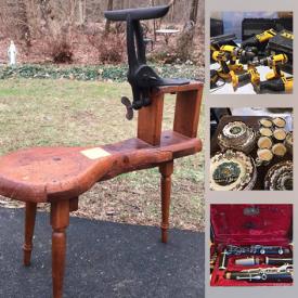 MaxSold Auction: This online auction features Mason's dinnerware, pet stairs, vintage clarinets, DeWalt power tools, hoverboard, vintage board games, costume jewelry, rotary push mower, Copelan Spode dinnerware, vintage bikes, pink depression glass and much more!