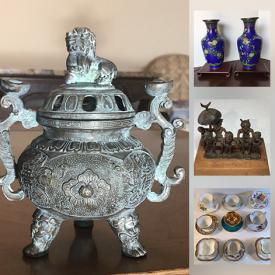 MaxSold Auction: This online auction features Japanese Satsuma vase, Incense burners, original oil paintings, collectors plates, antique cabinet, pipes collection, coins, P. Douglas foster paintings, art glass, art pottery, gilded deities, Jade pieces, 24K gold collector ingot, NordicTrack, vintage golf clubs, power tools, Ashanti Tribal art, Hmong Soul Lock pendant, Willy Seiler prints and much more!