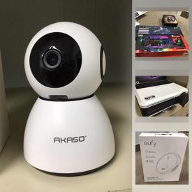 MaxSold Auction: This online auction features new in open box security cameras, electronics, projection lamps, pet supplies, ring lights, trail cameras, drones, RC car, massagers, gaming gear, robot vacuum, small kitchen appliances and much more!