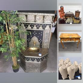 MaxSold Auction: This online auction features vases including glass, Fortunata porcelain, furniture including teak and Fairfield, rugs, reception podiums, mannequins and much more!