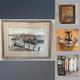 MaxSold Auction: This online auction features art such as framed signed watercolour, floral prints, and framed oil painting, DVDs, kitchen equipment, fish tank with accessories, home decor, ceiling light, and much more!