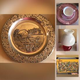 MaxSold Auction: This online auction features antique items such as a sled, remote coaster, music box, silverware and pewter items, tools, electronics, books, brassware, lamps, collectibles, spring decor, vintage toboggan, vintage dishware, display cases and much more!