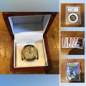 MaxSold Auction: This online auction features Hockey Rookie cards, vintage Hockey cards, vintage football cards, basketball card set, WWF wrestling cards, Star Trek next-generation card set, Replica rings, Royal Canadian Medallion coins, teacups and much more!