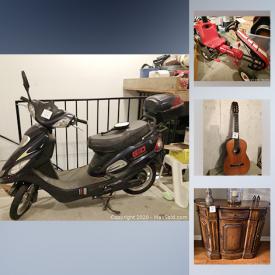 MaxSold Auction: This online auction features Power-assisted e-bike, electronic keyboard, legos, small appliances, toys, radio flyer pedal racer, Wii games, Halloween costumes, sporting gear, board games & puzzles, golf clubs with bags, Treadmill and much more!