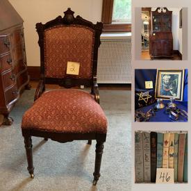 MaxSold Auction: This auction features original art, antique furniture, vintage Judaica, children books, and more.